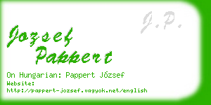 jozsef pappert business card